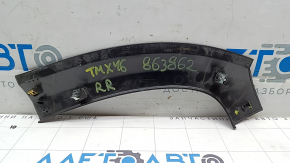 Tesla Model X 16-21 black inner right trunk opening trim, broken guide, scratches