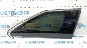 Rear right side window with chrome molding, no curtain, tinted, Toyota Sienna 21-24, tinted, seal cut