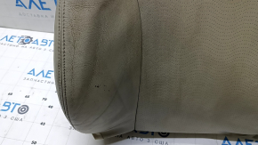Toyota Prius 30 10 passenger seat back upholstery - beige leather, perforated, heated, wrinkled, dry-cleanable