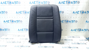 BMW X5 E70 07-13 passenger seat back upholstery, black leather, heated, tears, dents