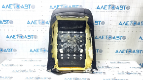 BMW X5 E70 07-13 passenger seat back upholstery, black leather, heated, tears, dents