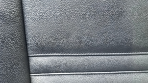 BMW X5 E70 07-13 passenger seat back upholstery, black leather, heated, tears, dents
