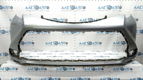 Front bumper bare Toyota Sienna 21-24 white, scratches, bumps, cracks in the fasteners
