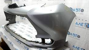 Front bumper bare Toyota Sienna 21-24 white, scratches, bumps, cracks in the fasteners