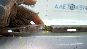 Front bumper bare Toyota Sienna 21-24 white, scratches, bumps, cracks in the fasteners