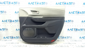 Door trim panel, front right, Toyota Sienna 21-24, dark gray with gray, armrest, dark gray leather, with handle, worn, tear