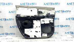 Door trim panel, front right, Toyota Sienna 21-24, dark gray with gray, armrest, dark gray leather, with handle, worn, tear