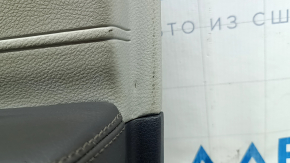Door trim panel, front right, Toyota Sienna 21-24, dark gray with gray, armrest, dark gray leather, with handle, worn, tear