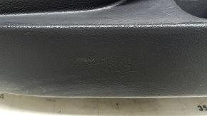 Door trim panel, front right, Toyota Sienna 21-24, dark gray with gray, armrest, dark gray leather, with handle, worn, tear
