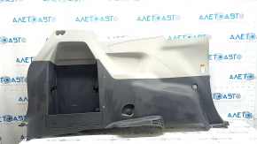 Left arch trim for Toyota Sienna 21-24, without sunshade and spare tire, black with light gray, with cup holders, scratches, needs cleaning
