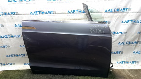 Tesla Model X 16-21 black PBSB front right door assembly, bump, paint run, scratches on the chrome handle