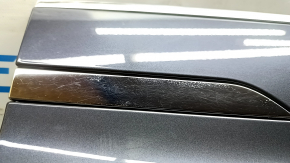 Tesla Model X 16-21 black PBSB front right door assembly, bump, paint run, scratches on the chrome handle