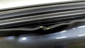 Tesla Model X 16-21 black PBSB front right door assembly, bump, paint run, scratches on the chrome handle