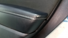 Door trim panel rear right Ford Fusion mk5 17-20 black with black insert cloth, armrest black leather, molding gray structure, scratches