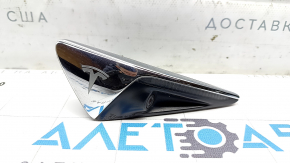 Tesla Model X 16-21 chrome front left fender turn signal, for camera