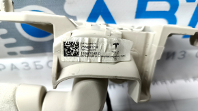 Tesla Model X 16-21 left visor, Alcantara beige, needs cleaning