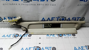 Tesla Model X 16-21 left visor, Alcantara beige, needs cleaning