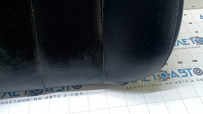 Nissan Leaf 13-17 driver's seat back upholstery, black leather, perforated, heated, wrinkled