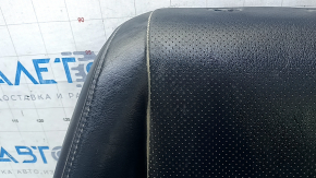 Nissan Leaf 13-17 driver's seat back upholstery, black leather, perforated, heated, wrinkled