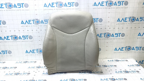Toyota Prius 30 10 passenger seat back upholstery - beige leather, perforated, heated, wrinkled, dry-cleanable