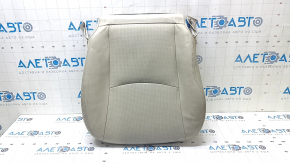 Toyota Prius 30 10 passenger seat cushion upholstery - beige leather, perforated, heated, wrinkled, dry-cleanable