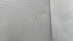 Toyota Prius 30 10 passenger seat cushion upholstery - beige leather, perforated, heated, wrinkled, dry-cleanable