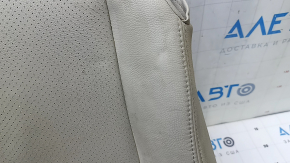 Toyota Prius 30 10 passenger seat cushion upholstery - beige leather, perforated, heated, wrinkled, dry-cleanable