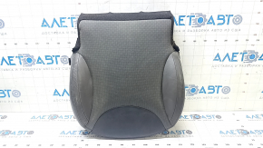 Fiat 500L 14-15 passenger seat back upholstery, gray leather, perforated, heated, wrinkled