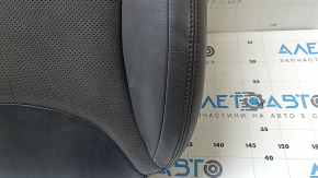 Fiat 500L 14-15 passenger seat back upholstery, gray leather, perforated, heated, wrinkled