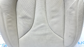 Lincoln MKX 16-18 driver's seat cushion upholstery, beige leather, perforated, creased, scratched, dry cleanable