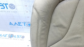Lincoln MKX 16-18 driver's seat cushion upholstery, beige leather, perforated, creased, scratched, dry cleanable