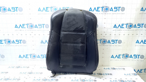 Mazda 6 18-21 passenger seat cushion upholstery, black leather, perforated, gray stitching, heated, cleanable