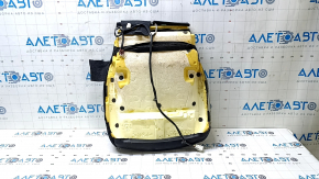 Nissan Leaf 13-17 passenger seat cushion upholstery, black leather, perforated, heated, scratches