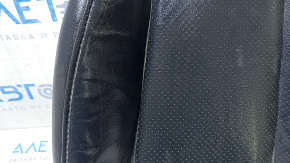 Nissan Leaf 13-17 passenger seat cushion upholstery, black leather, perforated, heated, scratches
