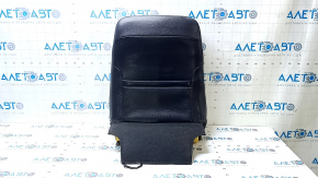 Toyota Camry v50 12-14 USA, SE passenger seat back panel, leather + black cloth, scratches, tear, needs cleaning