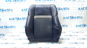 Driver's seat back cover for Toyota Camry v50 12-14 USA, SE, leather + cloth, black, wrinkled, needs cleaning