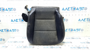 Driver's seat cushion cover for Toyota Camry v50 12-14 USA, SE, leather + cloth, black, wrinkled, needs cleaning