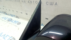 Left side mirror assembly BMW 3 F30 4d 13-18 USA 5 pins, matte mount, turn signal, black, scratches, peeling varnish