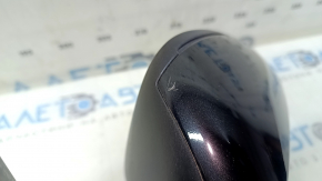 Left side mirror assembly BMW 3 F30 4d 13-18 USA 5 pins, matte mount, turn signal, black, scratches, peeling varnish