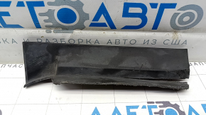 The left front bumper mudguard of a Tesla Model X 16-21 is sawed off and the mount is broken.