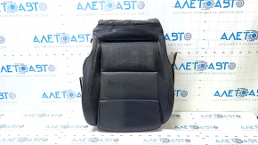 Nissan Maxima A36 16-17 passenger seat cushion upholstery, black leather with perforation, heated, creased