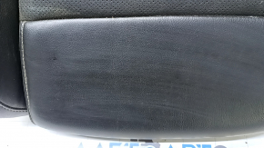 Nissan Maxima A36 16-17 passenger seat cushion upholstery, black leather with perforation, heated, creased