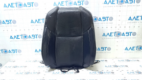 Nissan Maxima A36 16-17 passenger seat back upholstery, black leather with perforation, heated