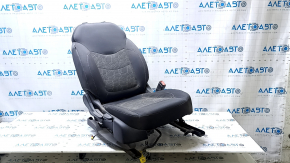 Chevrolet Volt 16 passenger seat - mechanical adjustment, black cloth, blue stitching