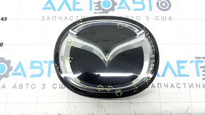 Mazda 6 18-21 radiator grille emblem for radar, no camera, nicks, cracks, worn