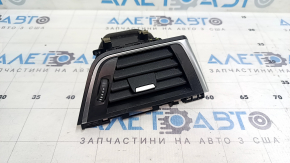 Right front panel air duct deflector BMW 3 F30 12-18 black with chrome, broken fasteners, worn