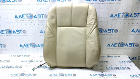 Toyota Avalon 13-18 driver's seat back upholstery, beige leather, heated, wrinkled