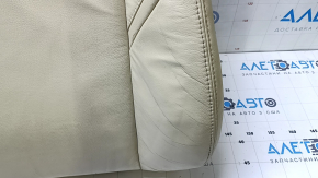 Toyota Avalon 13-18 driver's seat back upholstery, beige leather, heated, wrinkled