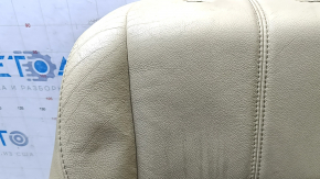 Toyota Avalon 13-18 driver's seat back upholstery, beige leather, heated, wrinkled