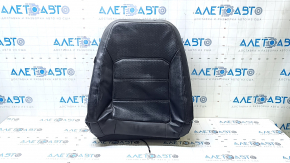 VW Passat b7 12-15 USA passenger seat back upholstery, black leather, perforated, heated, wrinkled